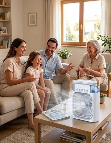 Ventilador Climatizador con pulverizador portátil